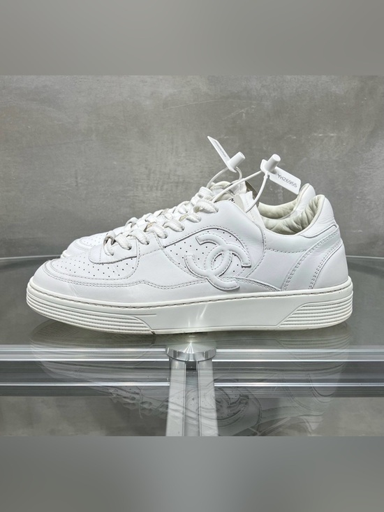CHANEL Shoes - CHANEL White Leather Interior with Stamped Serial Code
